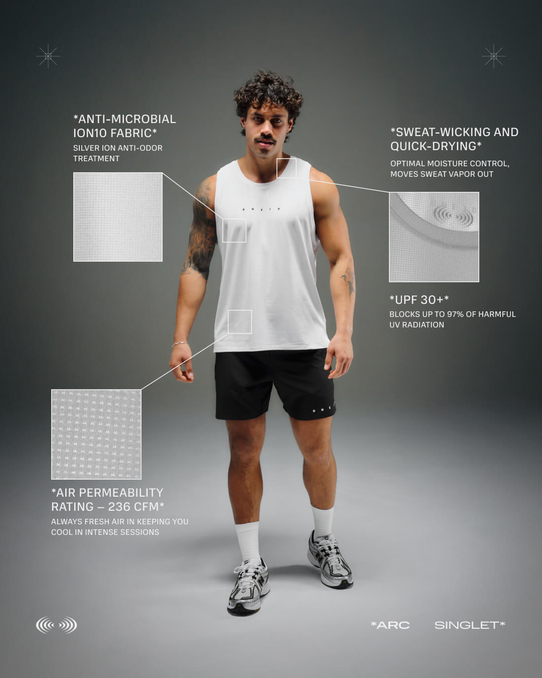 Arc Singlet - White