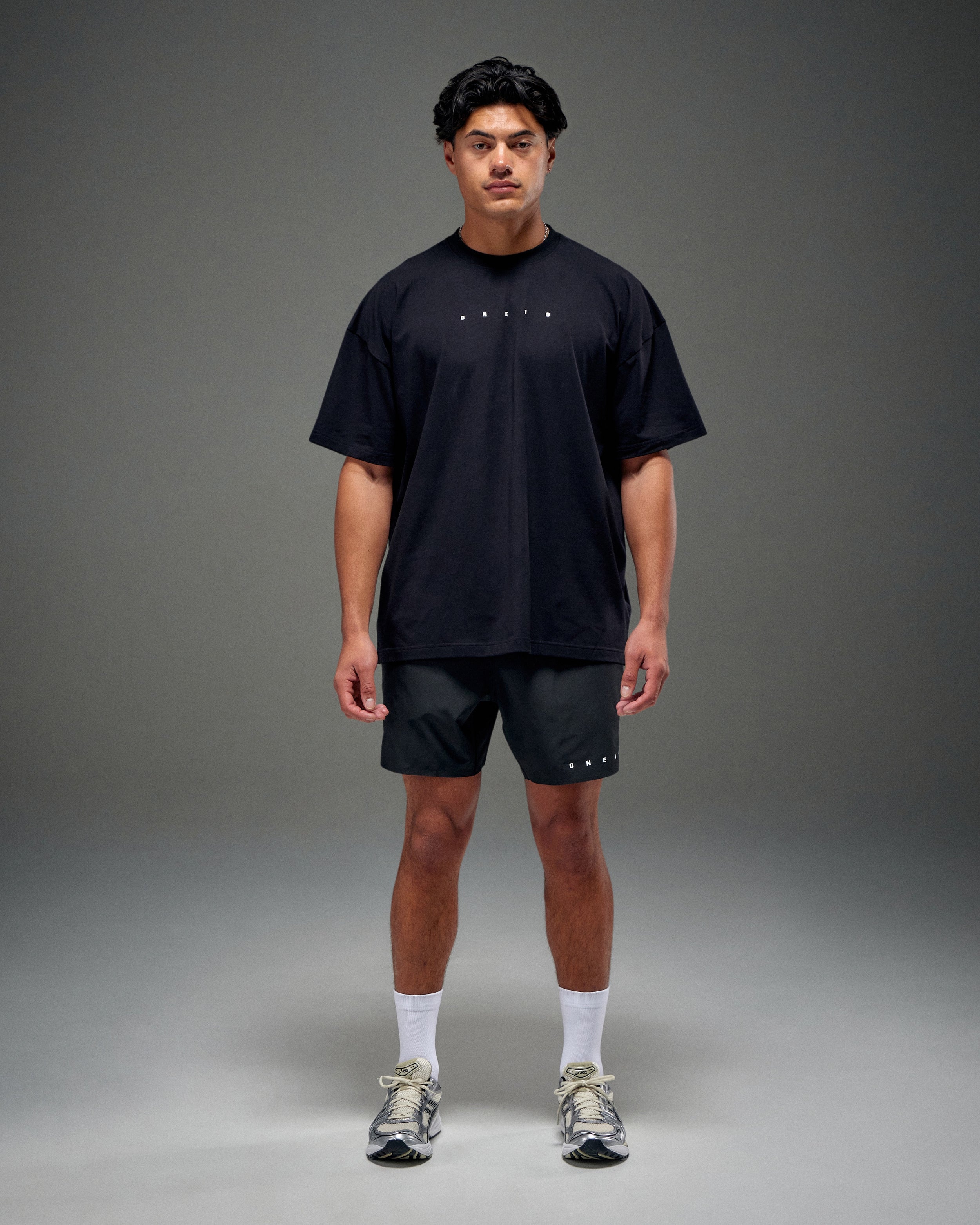 Cotton Oversized Tee - Black
