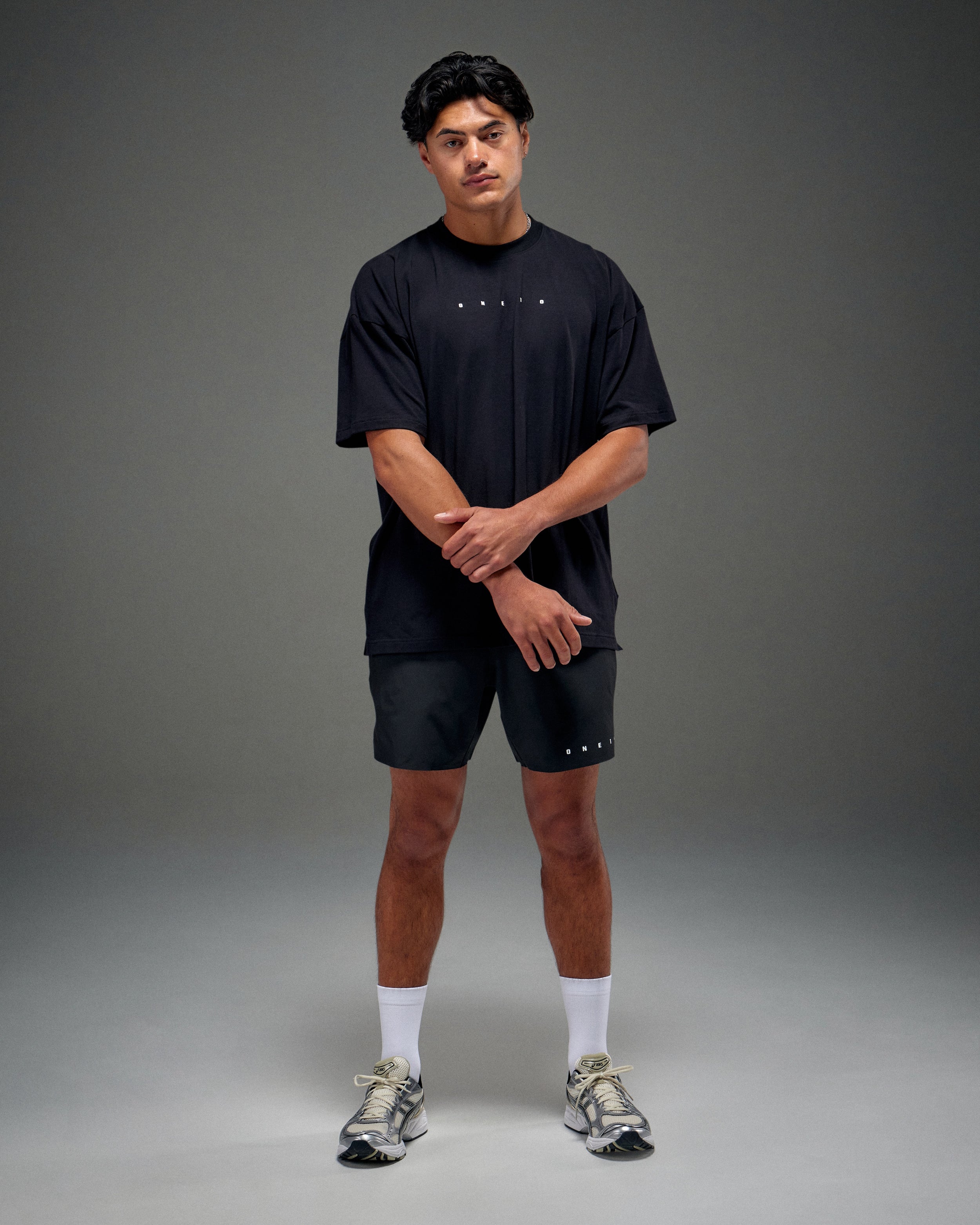 Cotton Oversized Tee - Black