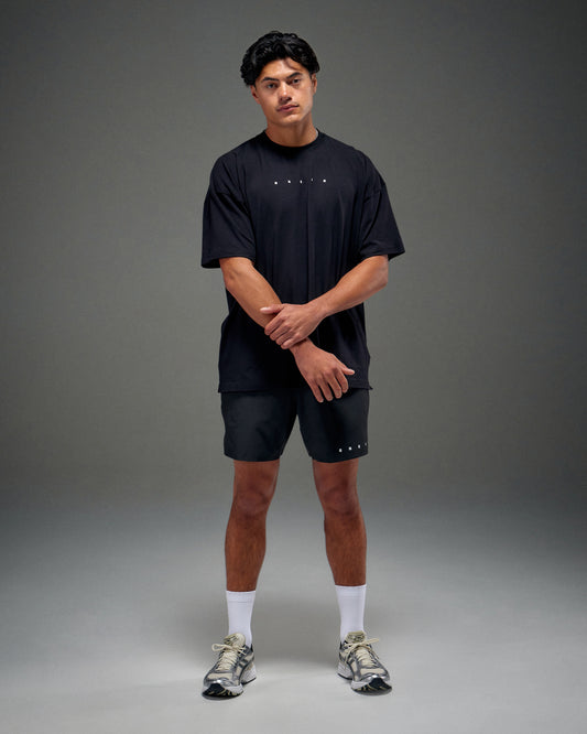 Cotton Oversized Tee - Black
