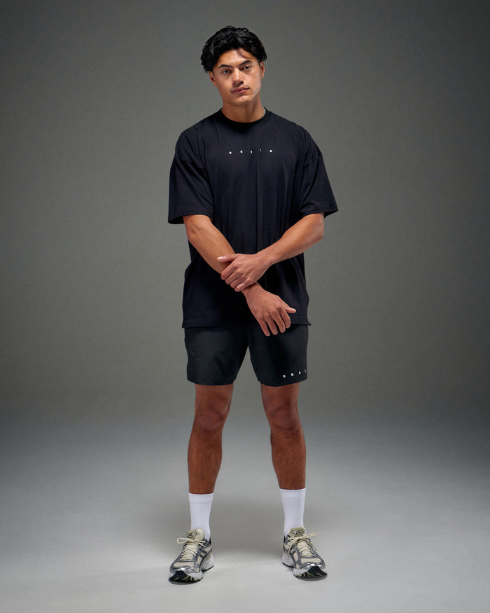 Cotton Oversized Tee - Black